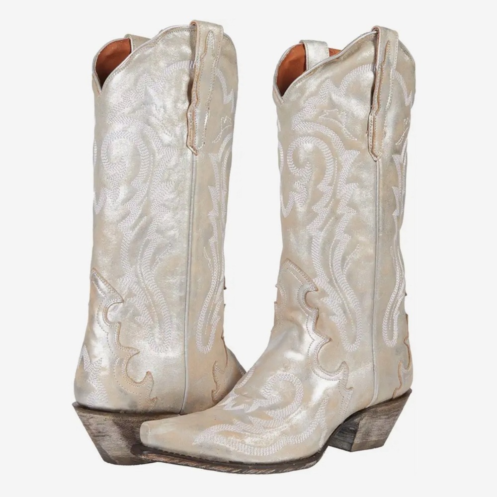Dan Post Frost Bite Silver Cowboy boots Western 8.5